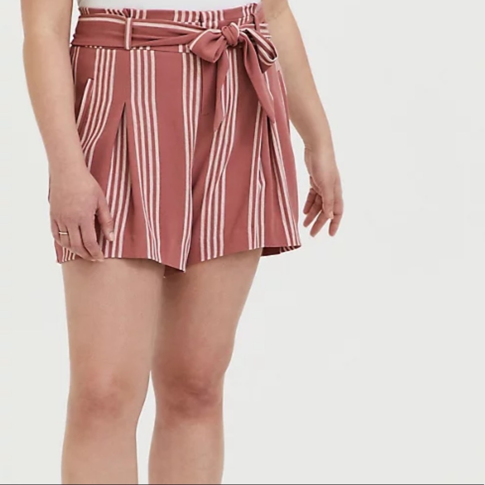 Torrid Stripe Tie Front Shorts